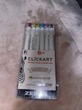 Zebra Click Art 0.6mm Bullet Point Marker Pens 6 Pack Free Shipping