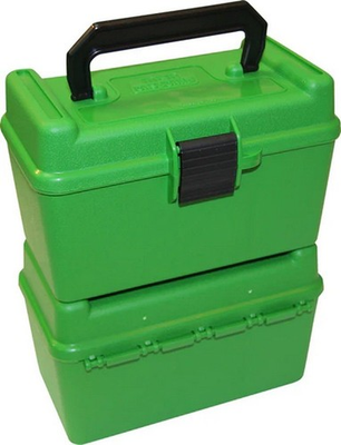 #ad MTM Case Gard Deluxe Green Rifle Ammo Box Medium Holds 50 Rounds H50 RM 10 $18.36