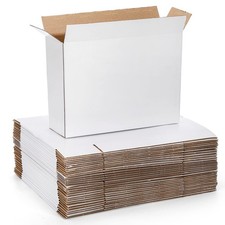 Peohud 30 Pack Shipping Boxes, 12 x 9 x 4 Inches 12 x 9 x 4 inches, White