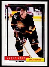 Garry Valk, 1992-93 Topps, #383, Vancouver Canucks,