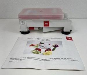 Paderno World Cuisine Folding Tri-Blade Spiralizer Disassembles For Easy Storage