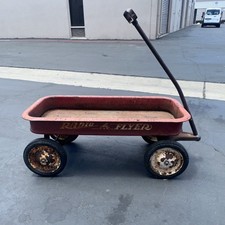Vintage 1970's Radio Flyer Red Wagon 4 Wheels Ride-On Toy