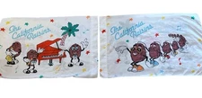 VTG 1988 Lot of 2 California Raisins Pillow Cases 1988 80s retro By Applause