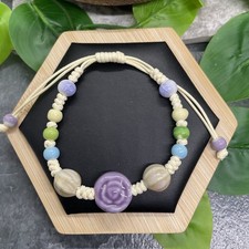 Unisex Ceramic Bead Bracelet Stackable Adjustable Tie 6-10 New Free Ship B39