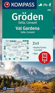 KOMPASS Wanderkarte 616 Gröden / Val Gardena, Sella... | Buch | Zustand sehr gut - Bild 1 von 2