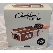 Smartphone Projector 2.0 Mini Cardboard Cinema Gift White Elephant NIB