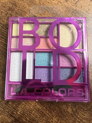 L.A. Colors Bold 10 Color Eyeshadow Palette CES134  Bold