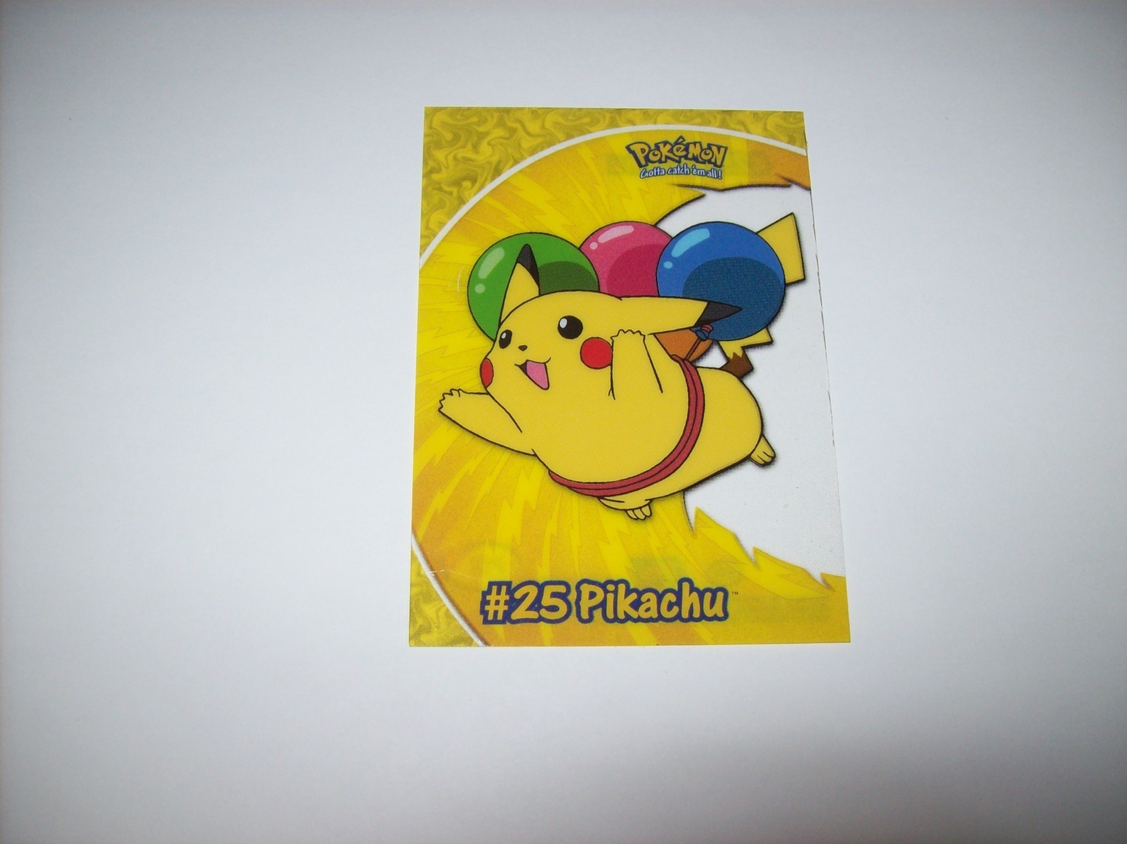 2000 Topps Pokemon Pikachu #PC1 #25 TV Animation Clear Card LP Free Shipping