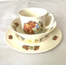 Royal Kent Bone China Children’s Dinnerware Set Made In England Plate, Bowl, Cup