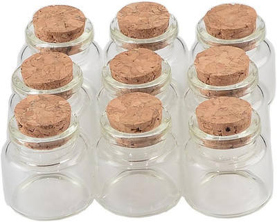 10Ml Mini Glass Bottles with Cork Small Transparent Clear Tiny Empty Glass Vials