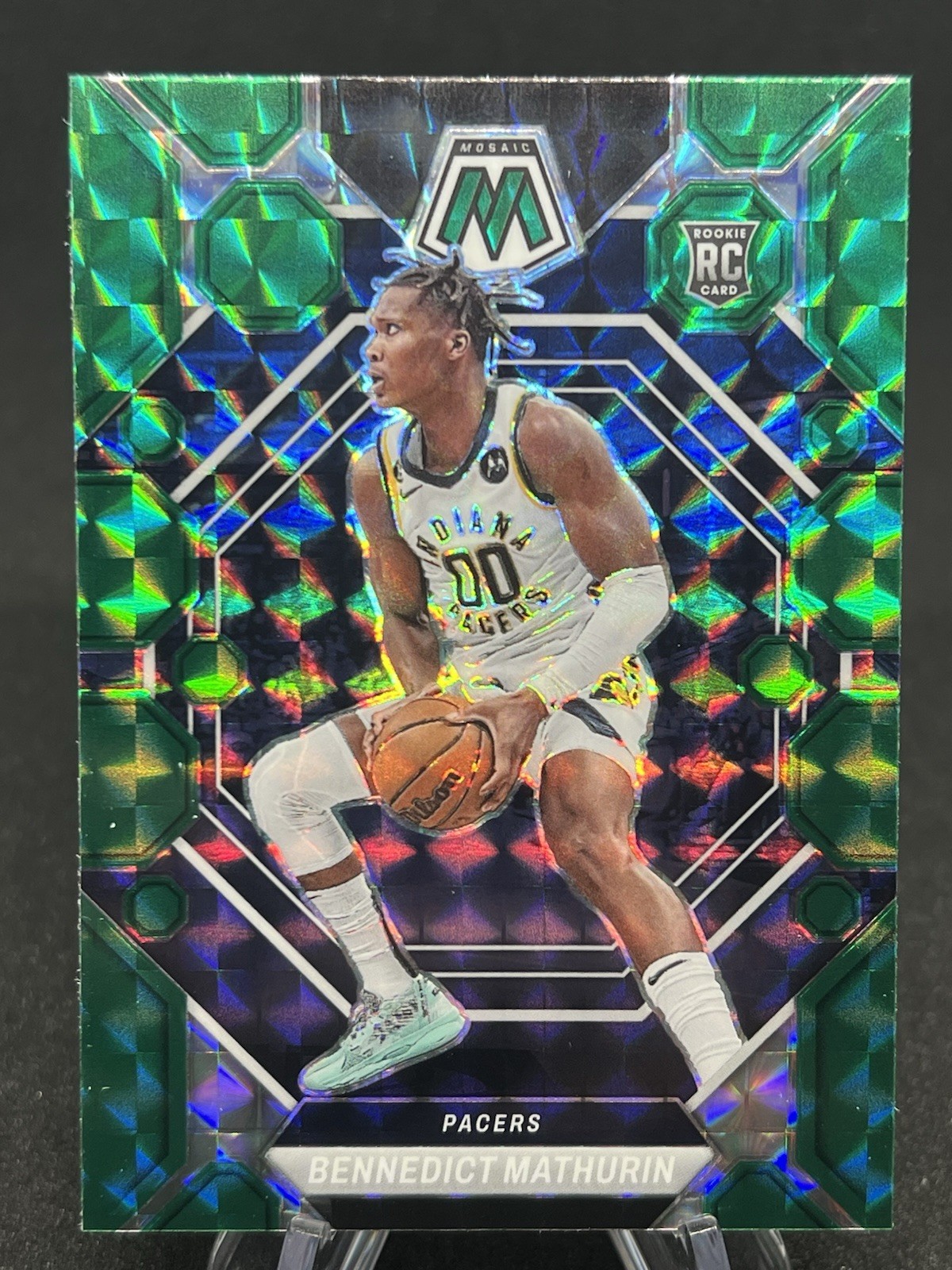 Bennedict Mathurin 2022-23 Panini Mosaic Green Mosaic Prizms RC #210