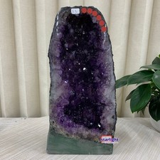 16LB AAA Natural Amethyst Cathedral Geode Cave Raw Purple Crystal Cluster Dis