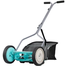 Cortacésped manual 14″ de 5 cuchillas con recolector de césped incluido, Nuevo