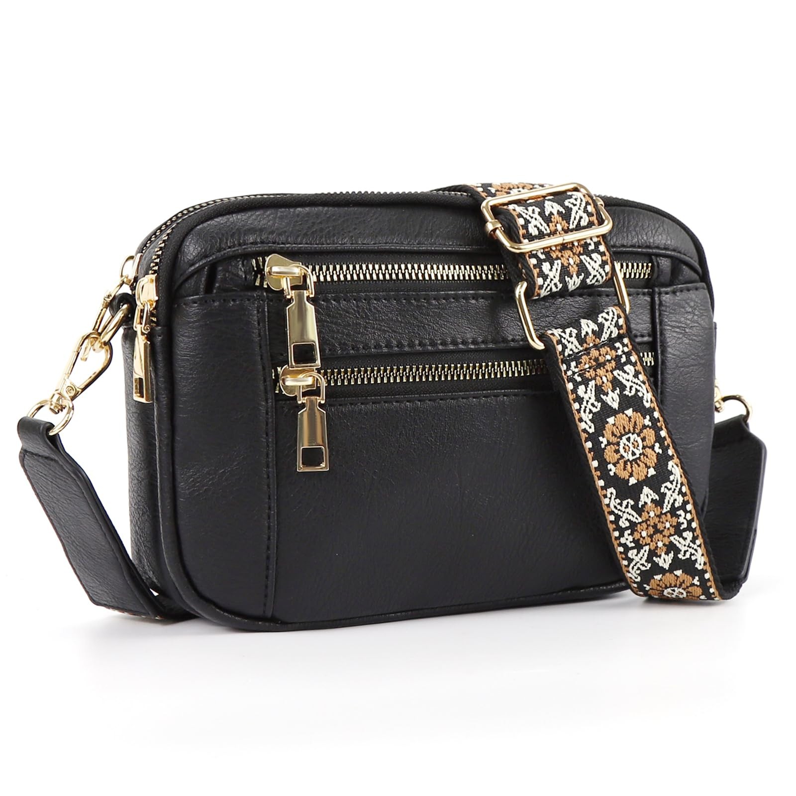 Crossbody Bag for Women Purse Trendy Vegan Leather with Adjustable Shoulder S...-image