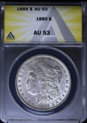 1889-P $1 Morgan Silver Dollar ANACS AU 53