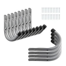 12 Pack 4-Inch Heavy Duty Garage Storage Wall Hooks, Steel J Utility Hooks fo...