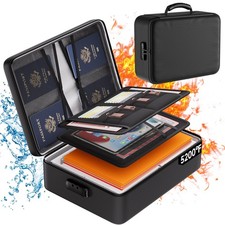 5200°F Document Organizer with Lock,Upgraded Heat Insulated Fireproof＆Waterpr...