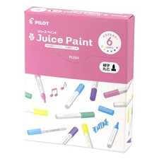 Pilot Water Based Pen Juice Paint Fine Point Pastel Color 6color