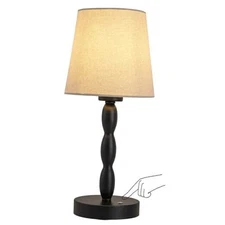  Portable Cordless Table Lamp,Touch Desk Lamp Rechargeable Battery Black