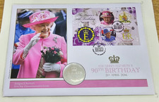 2016 Antigua & Barbuda Medallic Stamp Cover Elizabeth II 90th Birthday