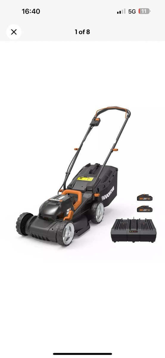 WORX WG927E 34cm Dual Battery 36V Lawn Mower 18V x2