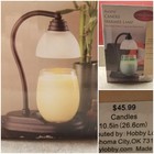 NEW $45.99 Aurora Top Down No-Flame  Candle Warmer Black Metal Electric Lamp