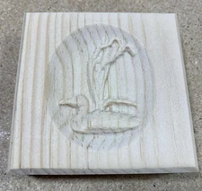 Duck Cattails Engraving Trim Wood, Corner Trim Block Door Trim Block Window Trim