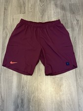 Roger Federer Nike RF Burgundy Shorts - Men’s Size M