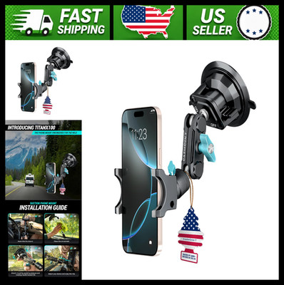 TitanX Suction Cup Car Phone Mount for iPhone Android GPS