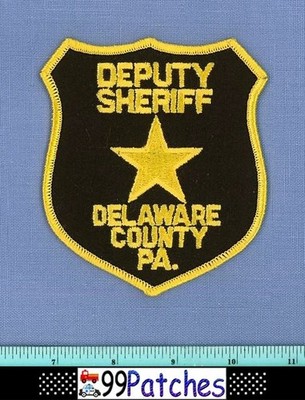 DELAWARE COUNTY DEPUTY SHERIFF #2 PENNSYLVANIA Shoulder Patch GOLD STAR 7G