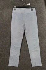 Erica Taylor Pants Womens Size M Blue Geometric Print Pull On Stretch Slim Ankle