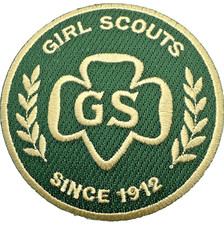 Girl Scouts GS Trefoil Patch Since 1912 Commemorative Badge Iron On Applique