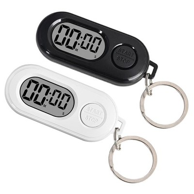 Miniature Timer Attaches to Keys Easy Operation Durability Build