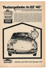 Vintage Werbung Wenol Schnell Wachs Porsche 9...