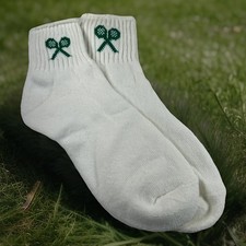VTG Socks NOS Acrylic Blend 80's 9-11 Quarter Green Tennis 90's USA Made