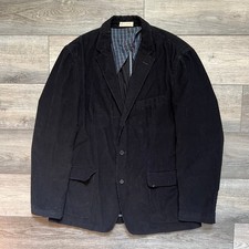 J.Crew Men's XL Sportcoat Jacket Corduroy Black Rivington Two Button Blazer