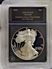 2003 W US Proof Silver Eagle $1 Nice Coin Bradford Slab