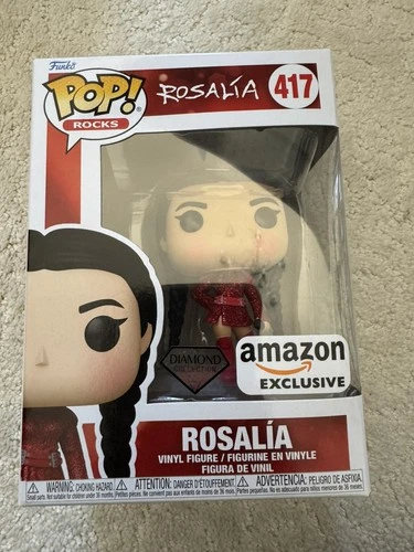 Funko Pop! Rocks Rosalía #417 Diamond Amazon Exclusive Vinyl Figure W/ Protector