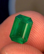 10 Ct Natural Colombian Green Emerald Loose Gemstone CERTIFIED Emerald Cut