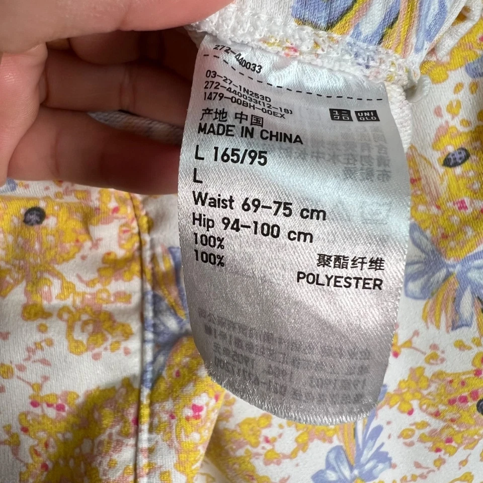 Pantalones cortos Paul & Joe para mujer grandes florales amarillos y blancos cintura elástica ligeros Foto 4 de 4