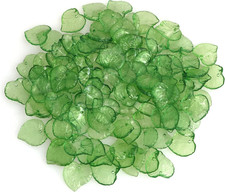 Leaf Pendant 100PCS 15X15X2Mm Green Transparent Frosted Acrylic Leaf Shape Bead