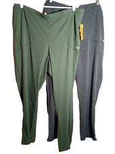 Lot of 2 Carhartt Cargo Scrub Pants - Olive Green, Gray Size 2XL