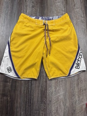 Vintage Billabong Andy Irons Yellow Purple Y2K Board Shorts Mens