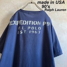Rare 90 s Made in USA Ralph Lauren Pocket T Shirt Navy XL RRL