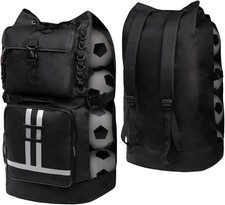 Soccer Ball Bag with Pockets, Holds 14-16 Balls, Extra Large Sports Equipment...