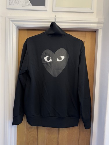 Comme Des Garcons Play CDG Play Hombres Chaqueta de Pista con Cremallera Negra Corazón Talla XL Para Hombres - Imagen 14 de 16