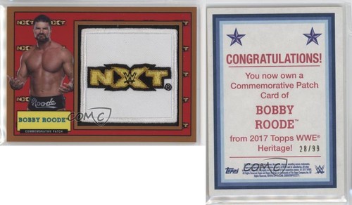 2017 Topps Heritage WWE Commemorative Patch Bronze 28/99 Bobby Roode Patch 4f5 - Picture 3 of 3