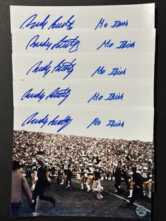 LOT of (5) Rudy Ruettiger Signed " Go Irish " Notre Dame 8x10 Photos AUTO Holo