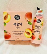 [US Seller] AEKYUNG Showermate (K-beauty) Natural Peach Soap + Body Lotion Set