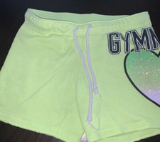 Girls Justice Size 12 Gymnast Neon Green Shorts